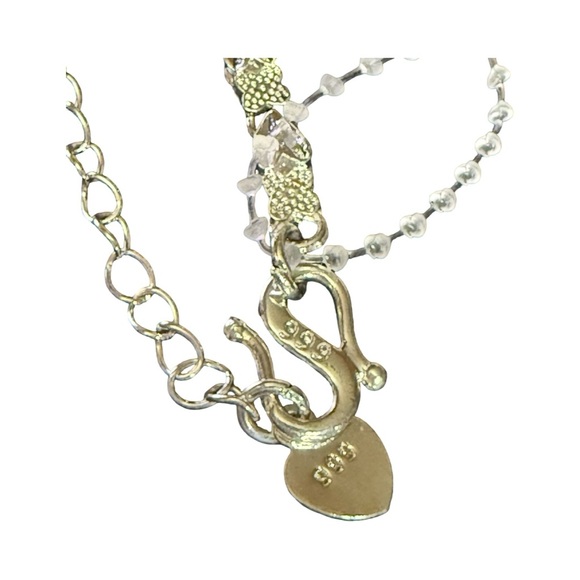 Stunning 999 Fine Pure Silver Heart Link Bracelet - Picture 2 of 7